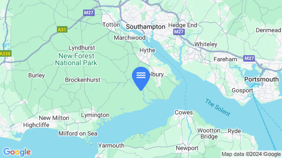 Bucklers Hard Tide Location Pin on Map