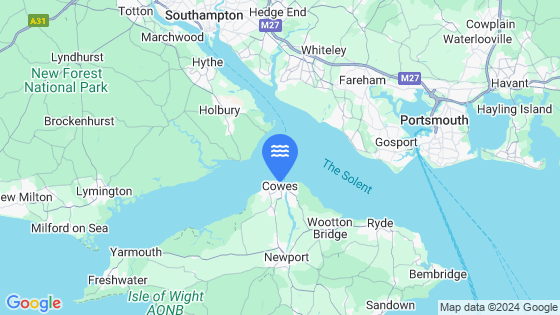 COWES Tide Location Pin on Map