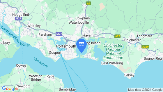 Langstone Harbour Tide Location Pin on Map