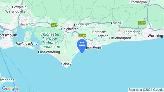 Pagham Tide Location Pin on Map