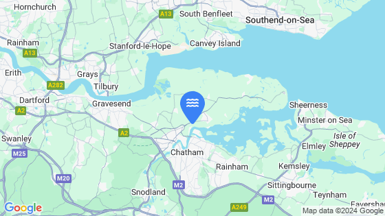 Upnor Tide Location Pin on Map