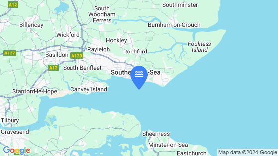 Southend-On-Sea Tide Location Pin on Map