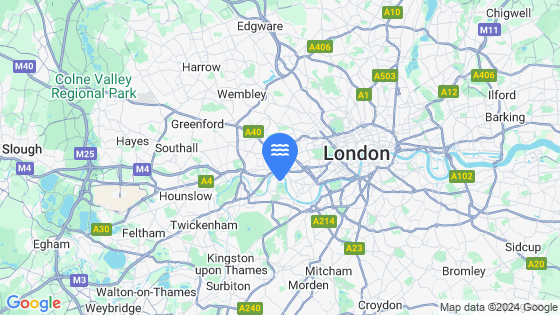 Hammersmith Bridge Tide Location Pin on Map