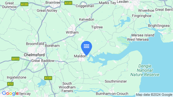 Maldon Tide Location Pin on Map