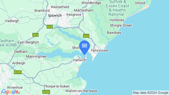 HARWICH Tide Location Pin on Map