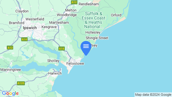 Woodbridge Haven Tide Location Pin on Map