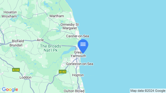 Great Yarmouth (Britannia Pier) Tide Location Pin on Map