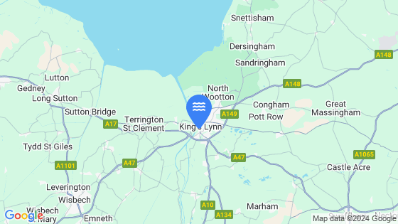 King's Lynn Tide Location Pin on Map