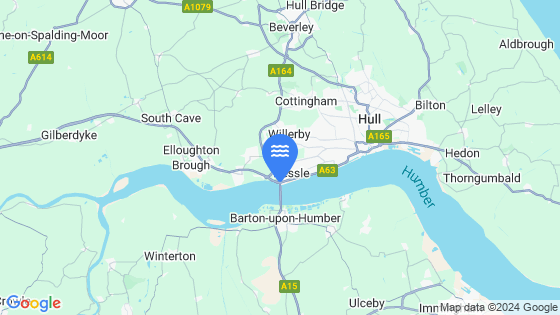 Humber Bridge Tide Location Pin on Map