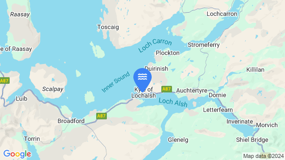 Kyle Of Lochalsh Tide Location Pin on Map