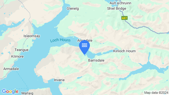 Loch Hourn Tide Location Pin on Map