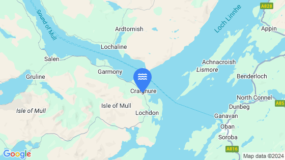Craignure Tide Location Pin on Map