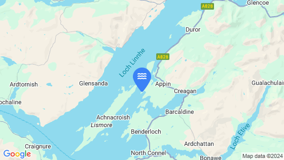 Port Appin Tide Location Pin on Map