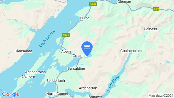 Loch Creran Head Tide Location Pin on Map