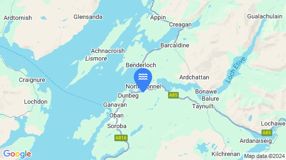 Connel Tide Location Pin on Map