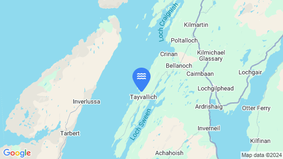 Carsaig Bay Tide Location Pin on Map