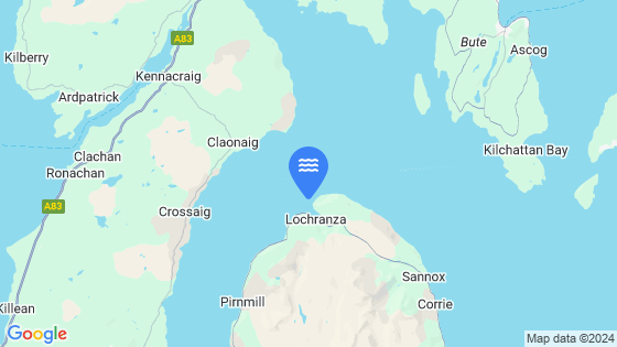 Loch Ranza Tide Location Pin on Map