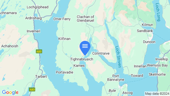 Tighnabruaich Tide Location Pin on Map