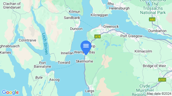 Wemyss Bay Tide Location Pin on Map