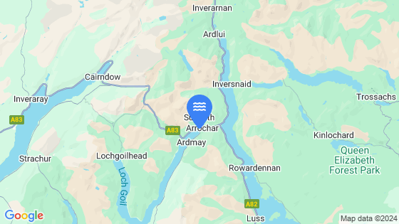 Arrochar Tide Location Pin on Map