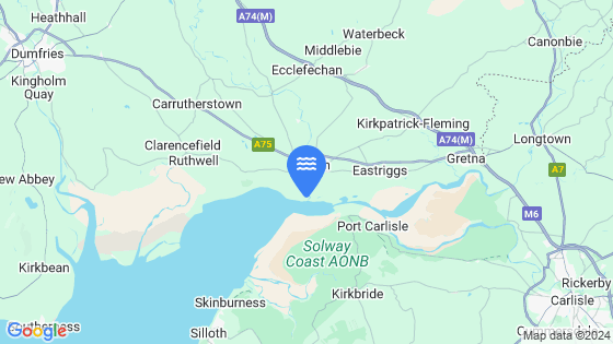 Annan Waterfoot Tide Location Pin on Map