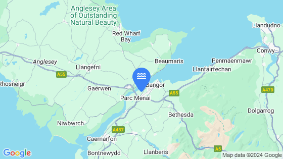 Menai Bridge Tide Location Pin on Map