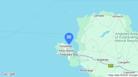 HOLYHEAD Tide Location Pin on Map