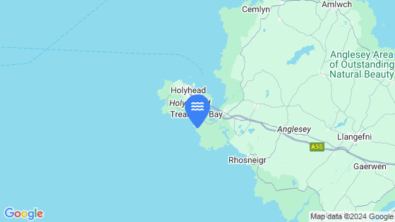 Trearddur Bay Tide Location Pin on Map