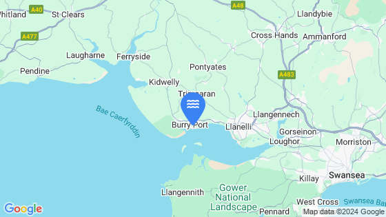 Burry Port Tide Location Pin on Map