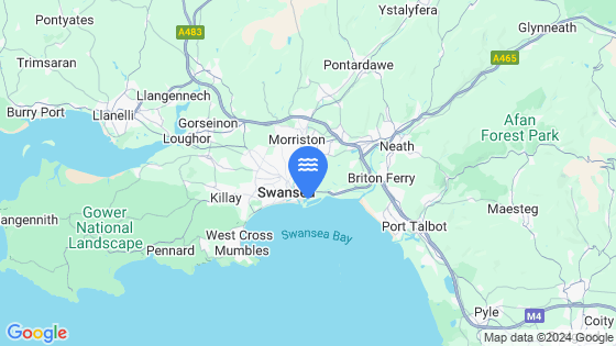 SWANSEA Tide Location Pin on Map