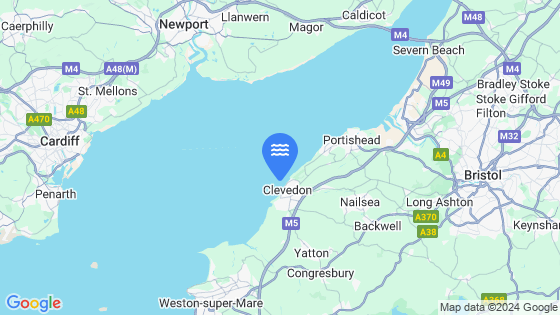 Clevedon Tide Location Pin on Map