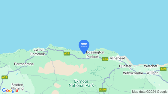 Porlock Bay Tide Location Pin on Map