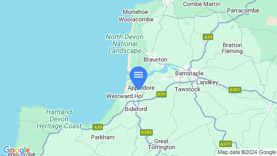 Appledore Tide Location Pin on Map