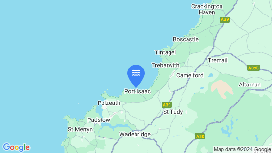 Port Isaac Tide Location Pin on Map