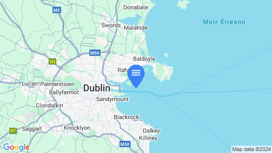 Dublin Bar Tide Location Pin on Map