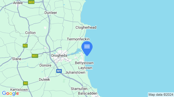 River Boyne Entrance Tide Location Pin on Map