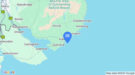 Kilkeel Tide Location Pin on Map