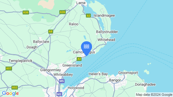 Carrickfergus Tide Location Pin on Map