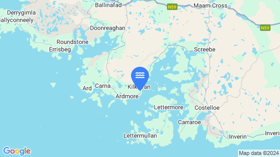 Kilkieran Cove Tide Location Pin on Map