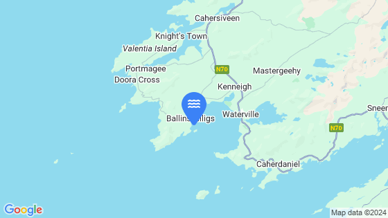 Ballinskelligs Bay Castle Tide Location Pin on Map