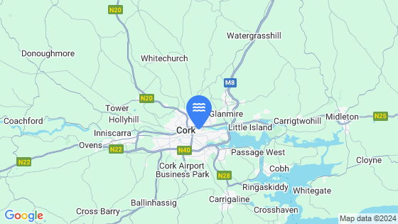 Cork City Tide Location Pin on Map